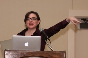 Kathleen Fitzpatrick en la convención de la MLA 2012. Foto © Modern Language Association