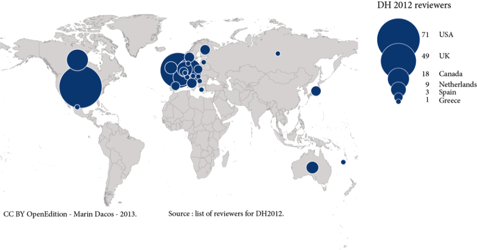Mapa 6. Distribución geográfica de los expertos requeridos para DH 2012 (Mundo).