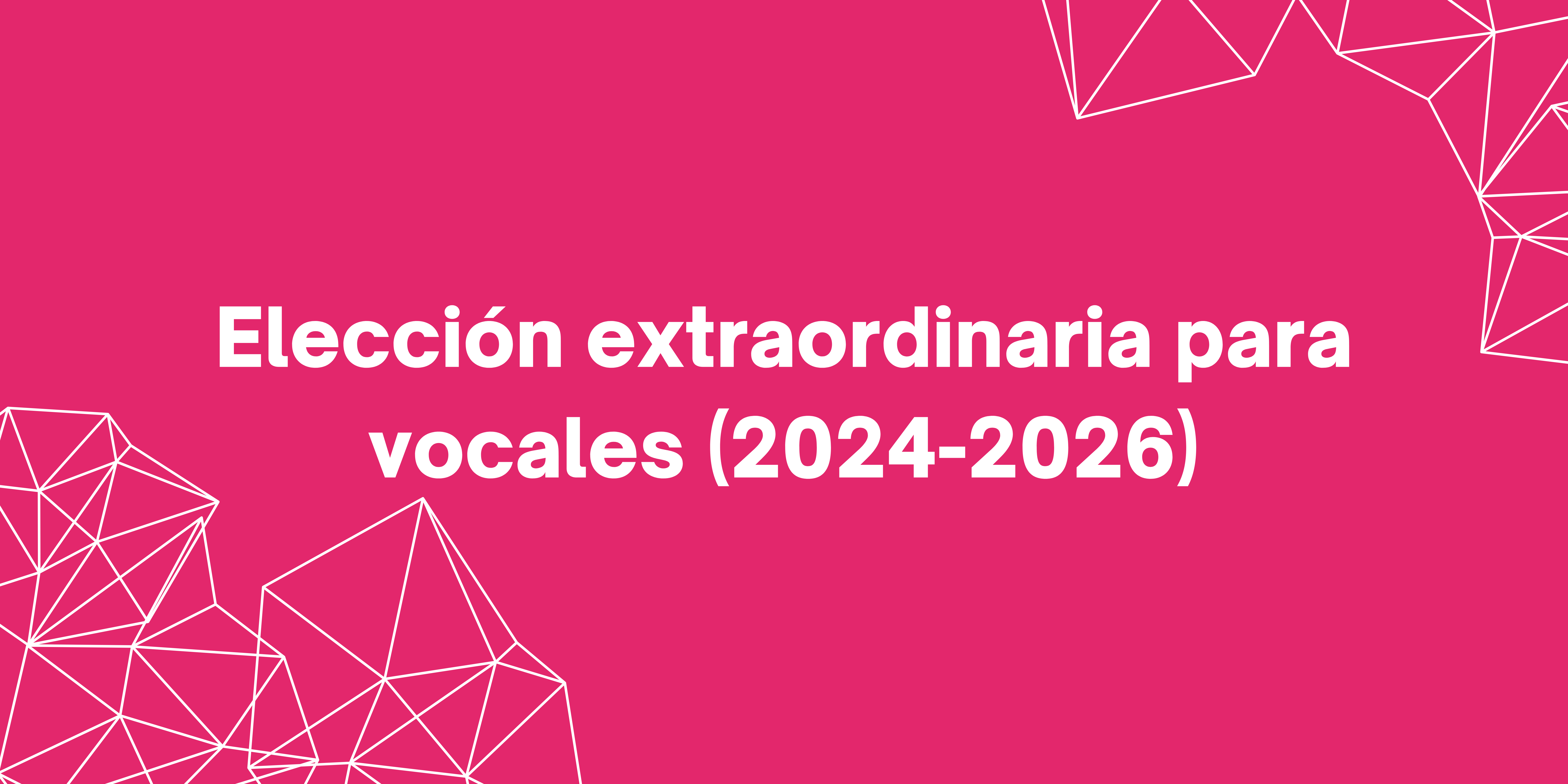 Elección extraordinaria para vocal de la RedHD 2024-2026